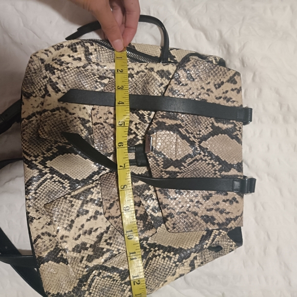 AllSaints leather snakeskin print backpack - Picture 7 of 9